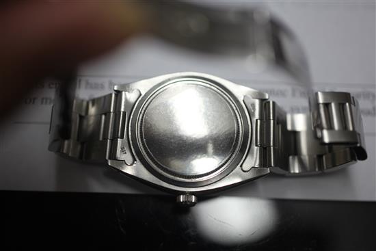 A gentlemans 1970s stainless steel Rolex Oysterdate precision manual wind wrist watch,